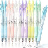 Gel Pens 12 Retractable Quick Dry Ink Pens Fine Point 0.7mm, Smoooth Writing Pens Multicolor for Journaling, Drawing, Doodling, and Note Taking, Multicolor, 12-Count