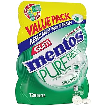 Mentos_Pure_Fresh_Sugar-Free_Chewing_Gum_with_Xylitol,_Mint,_120_Piece_Bulk_Resealable_Bag_(Pack_of_1)