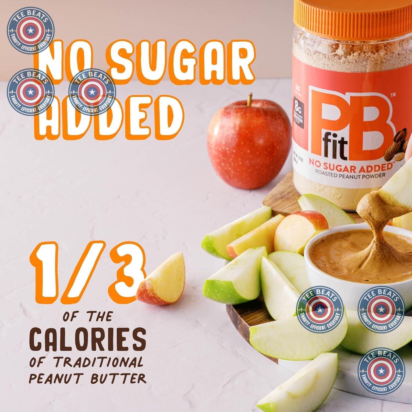 PBfit_No_Sugar_Added_Peanut_Butter_Powder,_Powdered_Spread_from_Real_Roasted_Peanuts,_8g_Protein,_Made_with_Erythritol_and_Monk_Fruit,_13_Ounce_(Pack_of_1)