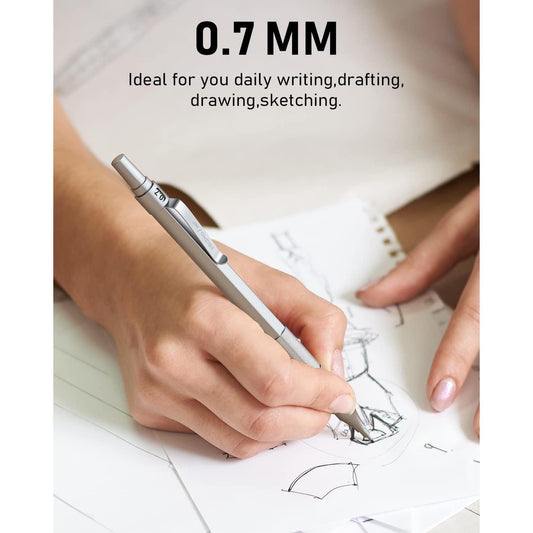 Mechanical_Pencil_Set_with_Case,_3PCS_MP1000_0.7mm_Artist_Lead_Pencil_With_8_Tube_HB_Refills,_3_Erasers,_9_Eraser_Refill_For_Architect_Art_Drafting_Drawing_Engineering,_Sketching