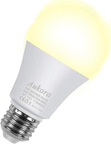 Aukora Motion Sensor Light Bulbs, 12W (100-Watt Equivalent) E26 Motion Activated Dusk to Dawn Security Bulb Outdoor/Indoor for Front Door Porch Garage Basement Hallway Closet(Cold White 2 Pack)