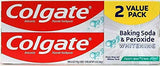 Colgate Colgate baking soda and peroxide whitening toothpaste, frosty mint - 6 ounce (twin pack), 12 Fl Oz
