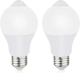 Motion Sensor Light Bulbs for Outdoor Indoor, 9W A19 Motion Detector Led Bulb, 60 Watt Equivalent, E26 800lm 5000K Daylight, Dusk to Dawn Motion Activated Security Lights for outside, Inside (2 Pack)
