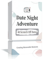 40 Fun Date Night Scratch Off Card Game Ideas, Romantic Valentines Day Gifts for Him, Her, Men, Boyfriend, Girlfriend, Husband, Wife, Couples Gifts for Wedding Anniversaries, Bridal Shower, Engagement