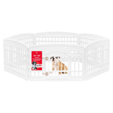 IRIS USA 24" Dog Playpen with Door, 4-Panel Pet Enclosure for Small Dogs