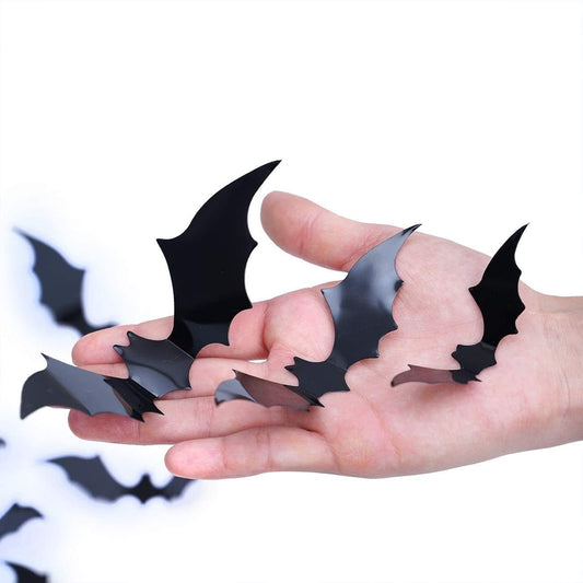 DIYASY_Bats_Wall_Decor,_120_Pcs_3D_Bat_Halloween_Decoration_Stickers_for_Home_Decor_4_Size_Waterproof_Black_Spooky_Bats_for_Room_Decals