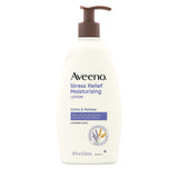 Aveeno Stress Relief Moisturizing Body Lotion with Prebiotic Oat & Lavender Scent for Sensitive Skin, Calms & Relaxes with 48 Hour Hydration, Fast Absorbing & Non-Greasy