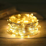 ANJAYLIA 16.5Ft 50 LED Fairy Lights Battery Operated String Lights for Party Home Wedding Festival Decoration, Warm White