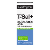 Neutrogena T/Sal+ Anti-Dandruff Shampoo with 3% Salicylic Acid, Clears Persistent Itchy Flakes and Adds Hydration to Scalp. With Piroctone Olamine, Vitamin E & Pro-Vitamin B5, 8 fl. oz