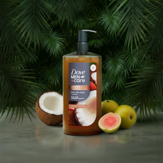 DOVE_MEN_Moisturizing_Body_Wash_|_#1_Dermatologist_Body_Wash_for_Men,_Sulfate_Free,_Paraben_Free,_&_Dye_Free_|_Coconut_+_Guava,_26oz