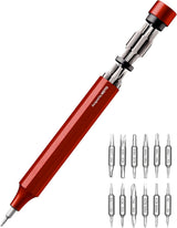 HOTO 24 in 1 Multi Bit Mini Screwdriver Set Magnetic, Manual Precision Screwdriver Set, EDC Pen Screwdriver for Eyeglasses, Electronics, Watches, Phones, Laptops, Cameras, Slate Grey