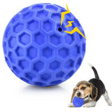 DISSKNIC Indestructible Squeaky Dog Ball, Relieves Anxiety, Cleans Teeth, Interactive Chew Toy for Aggressive Chewers, Dog Toy for Large Breeds, Outdoor Waterproof