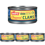 Snow's Wild Caught Chopped Clams Canned, 6.5 oz Can - 5g Protein Per Serving - Gluten Free, Keto Friendly, 99% Fat Free