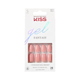 KISS Gel Fantasy Press On Nails, Nail glue included, Aim High', Short Size, Squoval Shape, Includes 28 Nails, 2g Glue, 1 Manicure Stick, 1 Mini File, 1 Adhesive Tab Nail Art Nail Care