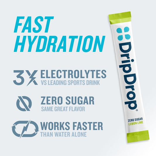 DripDrop_Sugar_Free_Hydration_Packets_-_Zero_Lemon_Lime_-_Single_Serve_Electrolytes_Powder_Drink_Mix_-_Non-GMO,_Gluten_Free,_Vegan_-_32_Sticks