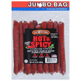 Old Wisconsin Hot & Spicy Sausage Snack Sticks, Naturally Smoked, Ready to Eat, High Protein, Low Carb, Keto, Gluten Free, 14 Ounce Resealable Package