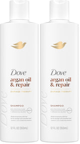 Dove Shampoo Argan Oil & Repair for Fine Hair with Bio-Protein Care Technology and Argan Oil Blend 12 Fl Oz