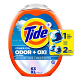 Tide Odor Defense + Oxi Laundry Detergent Pacs, Original Scent, Advanced Odor + Stain Fighter