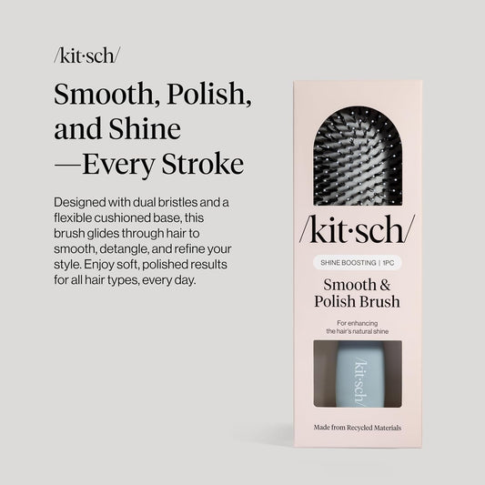 Kitsch_Smooth_&_Polish_Brush_–_Dual_Bristle_Detangler_Brush,_Shine_&_Frizz_Control_–_Vegan_Boar_&_Nylon_Hair_Brush_with_Cushioned_Pad_for_Scalp_Massage_–_Hair_Care_Tool_for_All_Hair_Types_-_Haze_Blue