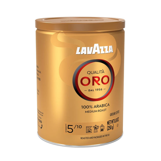 Lavazza_Qualita_Oro_Ground_Coffee,_Medium_Roast,_100%_Arabica,_8.8_oz_Tin_(Pack_of_6)