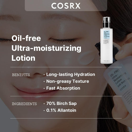 COSRX_Oil_Free_Lotion_with_Birch_Sap,_Daily_Acne_Facial_Moisturizer,_Hydrating_Moisturizer_for_All_Skin_Types,_Korean_Skin_Care,_3.38_fl.oz_/_100ml