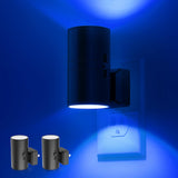 L LOHAS LED Night Light Plug in, Modern Night Lights Plug into Wall, Dusk to Dawn Sensor, Soft White/Daylight White/Multicolor/Amber/Red/Blue/Purple, 0-100LM Adjustable Brightness, Dimmable Night Lights for Hallway Bedroom Stairway