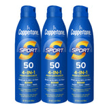 Coppertone SPORT - This spray sunscreen offers Broad Spectrum UVA/UVB protection in a moisturizing formula, and has a continuous sprayer for application on any