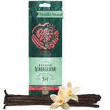 PREMA VANILLA Madagascar Vanilla Beans, Grade A Bourbon Pods For Making Vanilla Extract, Good For Cooking And Baking, Rich and Intense Aroma, Pack of 10 Beans Plus 1 Gift Bean