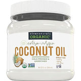 Organic Coconut Oil - Unrefined, Cold-Pressed Extra Virgin Coconut Oil, USDA Organic and Non-GMO Cooking Oil