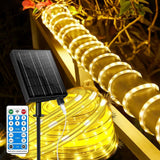 Solar Rope Light Waterproof IP65 39FT 100LEDs Outdoor LED Solar Outdoor Lights for Party Garden Yard Home Wedding Christmas Halloween Holiday Tree Decoration Lighting