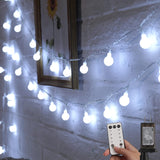 Minetom Globe String Lights, 33 Feet 100 Led Fairy Lights Plug in, 8 Modes with Remote Mini Globe Lights for Indoor Outdoor Bedroom Party Wedding Garden Christmas Tree Decor, Warm White
