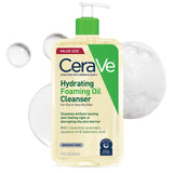 CeraVe Hydrating Foaming Oil Cleanser, Moisturizing Oil Cleanser for Face & Body, Squalane Oil + Hyaluronic Acid + Ceramides, For Dry to Very Dry Skin, Fragrance Free & Residue Free