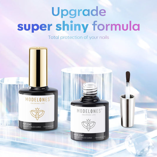 modelones_Gel_Top_Coat,_15_ml_2026_Upgrade_Super_Shiny_Base_and_Top_Coat_Set,_Soak_Off_Nail_Lamp_Acid_Free_No_Wipe_Clear_Base_Top_Gel_Nail_Polish