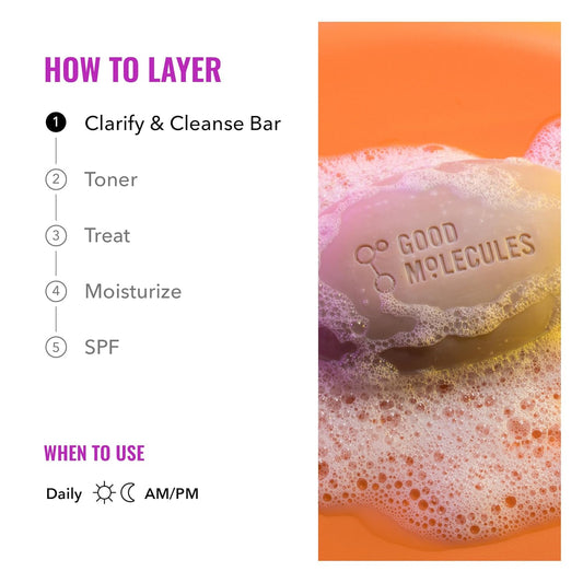Good_Molecules_Clarify_and_Cleanse_Bar_-_Soap_Free_Bar_with_Salicylic_Acid,_BHA_for_Skin_Tone_Balancing_and_Cleansing_-_Body_and_Facial_Cleanser,_Skin_Care_for_Face