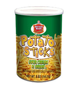 Better Made Potato Sticks 5oz Canister - Shoestring Potato Sticks - Gluten Free - Crunchy, Crispy Snack from Fresh Potatoes - Resealable Lid (Original, Single Can)