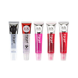 NICKA K NEW YORK VARIETY SET OF 5 NK Hydrating Lip Gel - Vitamin E (Clear, Rosehip Oil, Bubble Gum, Cherry, Strawberry) Skincare Comfort