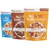 NuTrail 17g Protein Nut Granola Cereal, Variety Pack, No Sugar Added, Keto, Low Carb, Gluten Free, Grain Free, Healthy Breakfast 8 oz. 3 Count