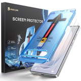 MAGIC JOHN for Samsung Galaxy Screen Protector, Fast Easy Installation, Auto Dust-Elimination, 9H Tempered Glass HD, Fingerprint Unlock, Bubble Free, Anti-Scratch