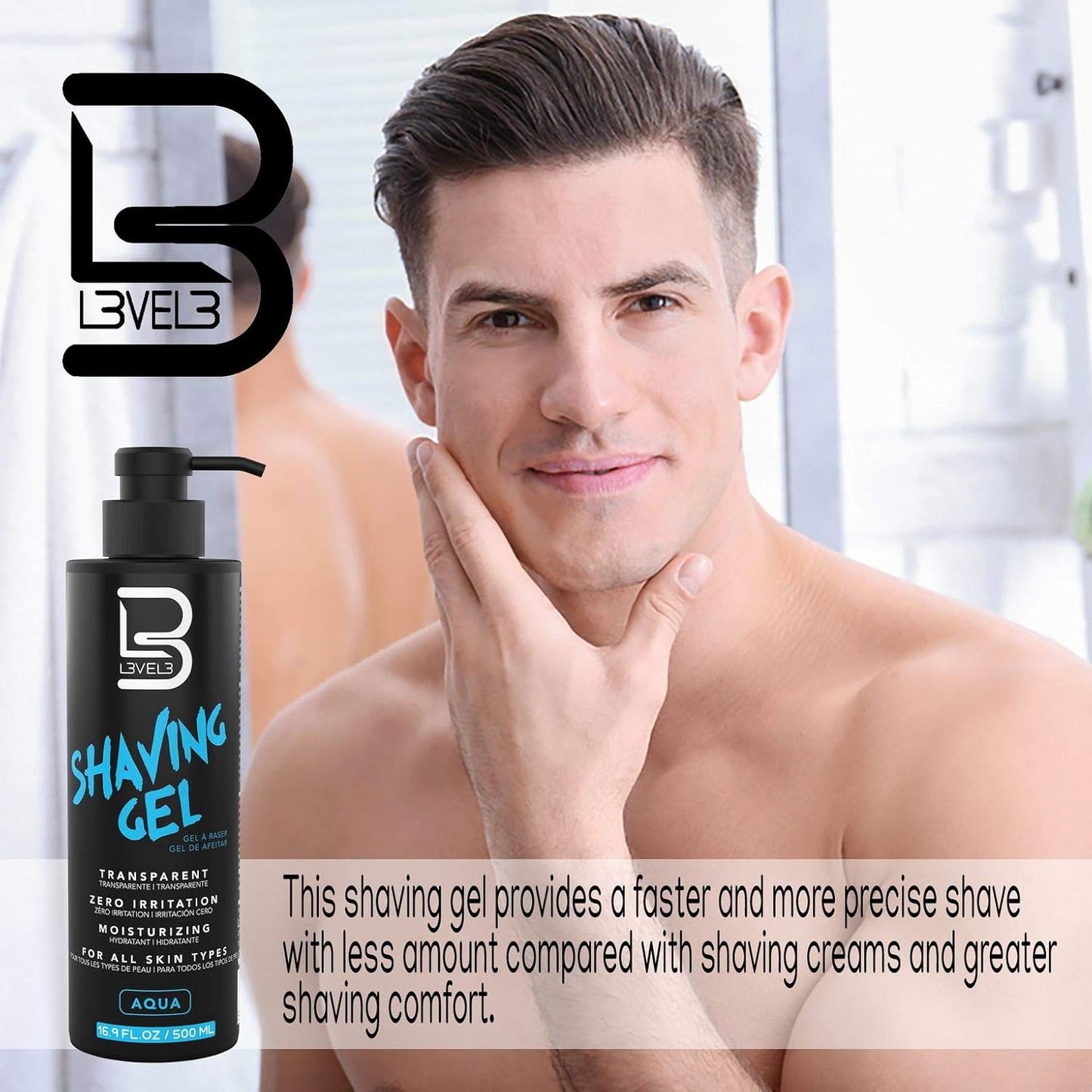 L3 Shaving Gel - Straight Razor Shave Gel - Non-Irritating - Refreshing Smell - No Hot Towel Necessary