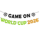 Game On World 2026 Cup Banner World Party Cup Decorations Soccer Party Decorations