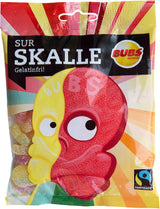Bubs Godis Sur Skalle - Sur Skallar - Original - Swedish - Fruit - Sour Skull - Gelatine Free - Wine Gums - Candy Snack Sweet Tangy Bonbon