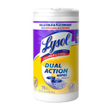 Lysol Dual Action Disinfectant Wipes, Multi-Surface Antibacterial Scrubbing Wipes, For Disinfecting and Cleaning, Citrus Scent
