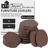 Jayen Rubber Shims 20 Pack – Non-Slip Furniture Levelers & Stackable Wedges for Tables, Toilets, Appliances & More – DIY Home Improvement, Black