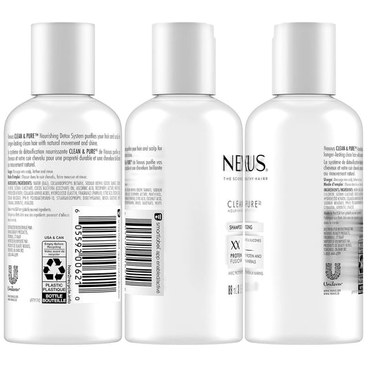 Nexxus_Travel_Shampoo_and_Conditioner,_Clean_&_Pure_–_Hair_Products_with_Elastin_Protein_and_Marine_Minerals,_Sulfate-Free,_3_Oz_Ea