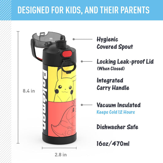 THERMOS_FUNTAINER_16_Ounce_Stainless_Steel_Vacuum_Insulated_Bottle_with_Wide_Spout_Lid,_Pokemon