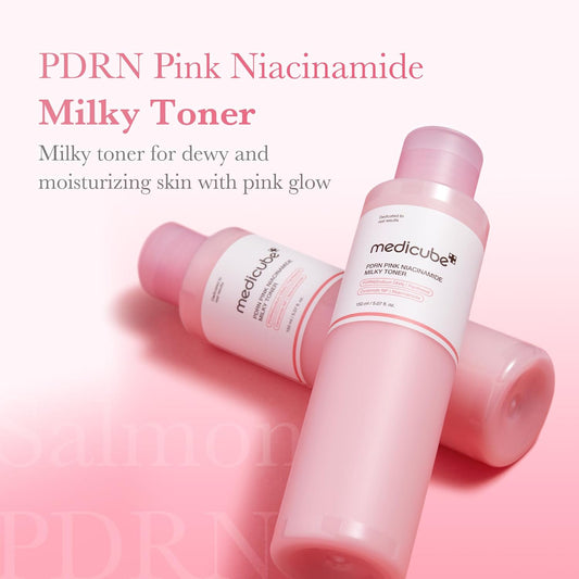 medicube_PDRN_Toner_Salmon_DNA_Milky_Toner_|_for_Hydrating,_Moisturizing,_Soothing_with_Ceramide,_Peptide_|_Glass_Glow_Skin_|_Korean_Skincare,_5.07_fl.oz