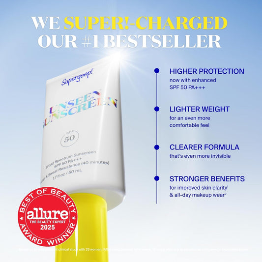 Supergoop!_Unseen_Sunscreen_-_SPF_50_-_Clear_&_Invisible_Face_Sunscreen_+_Broad_Spectrum_+_Makeup-Gripping_Primer_-_Weightless,_Scentless,_Oil_Free_-_For_All_Skin_Types_&_Tones_-_1.7_fl_oz