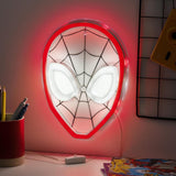 Spiderman Wall Mountable LED Neon Light (1 Pc.) – Iconic Mask Shape with USB Power – Ideal for Bedrooms, Game Rooms or Fan Décor