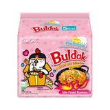 Samyang Buldak Spicy Ramen, Hot Chicken Ramen, Korean Stir-Fried Instant Noodle, Carbonara, 1 Bag with 5 Pack Food ramen π pink buldakramen korean fire