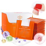 Modelones Nail Polish Remover Pads, Acetone Nail Polish Remover Wipes 50 PCS Professional Individually Wrapped Wet Wipes Easily & Quickly Smell Glycerin Moisturizing Big Size Portable